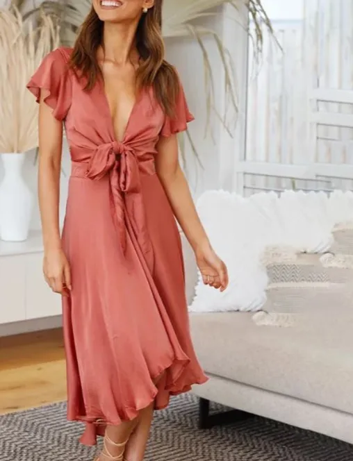 Carmen® | Summery wrap dress with a slit