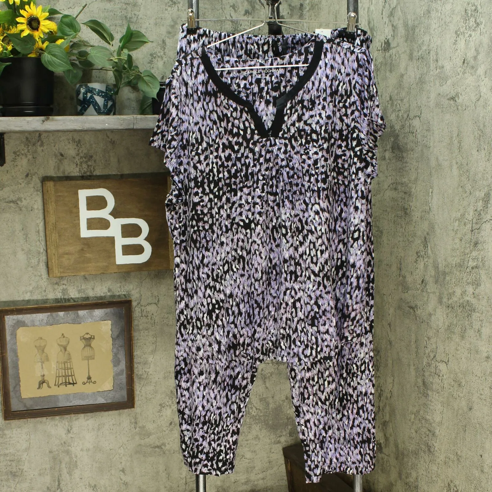 Carole Hochman Petite Plus Satin Trim Pajama Set