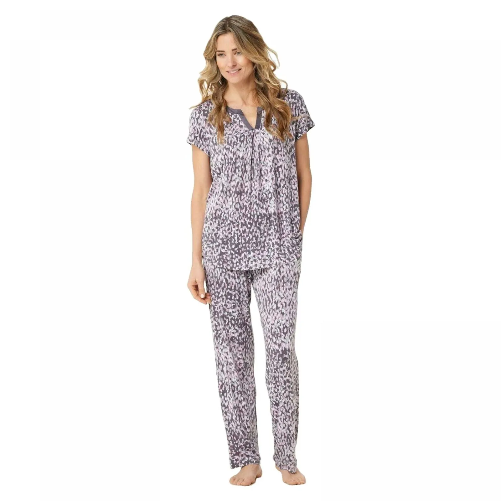Carole Hochman Petite Plus Satin Trim Pajama Set