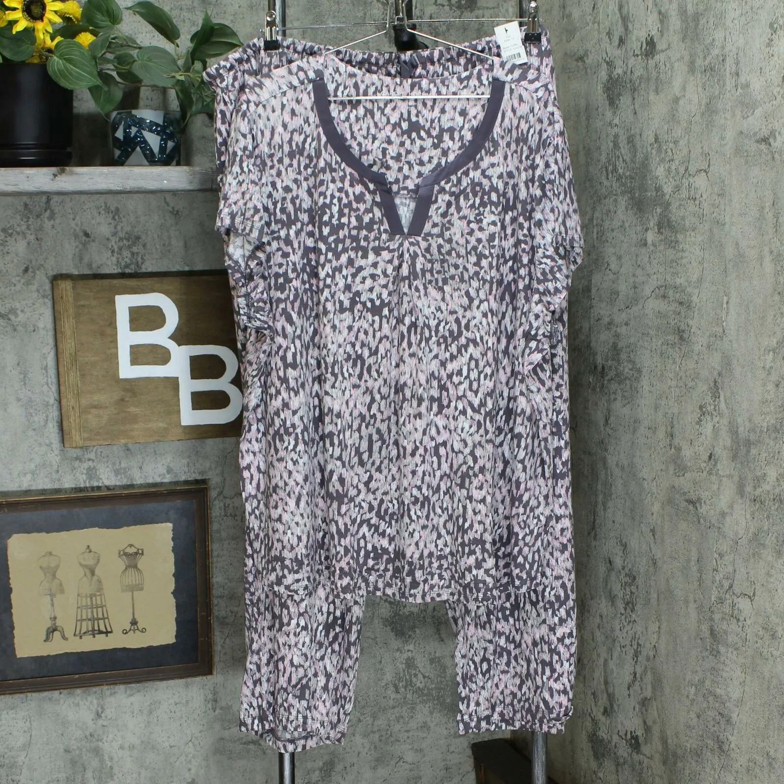 Carole Hochman Petite Plus Satin Trim Pajama Set