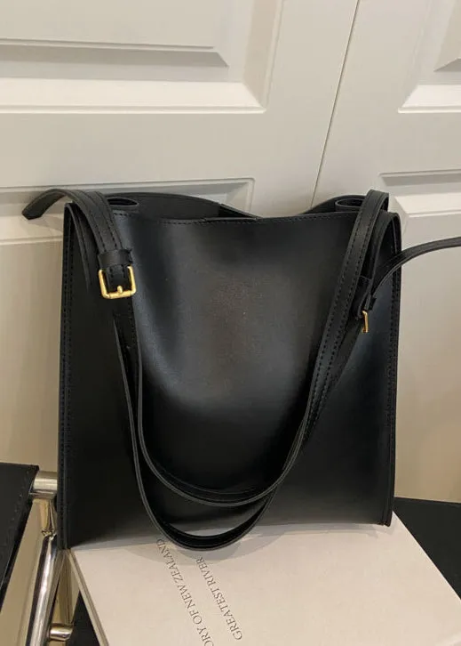 Carrera - Structured PU Leather Tote with Shoulder Strap