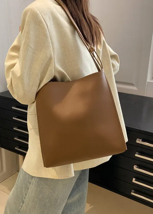 Carrera - Structured PU Leather Tote with Shoulder Strap