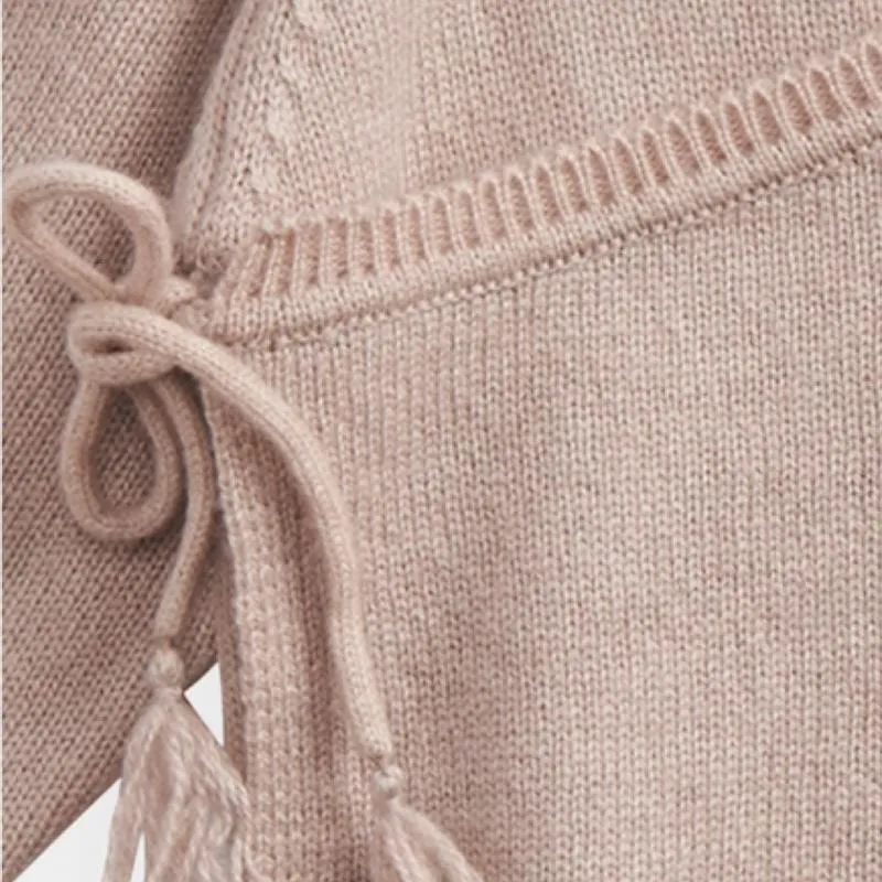 Cashmere Wrap Top and Footed Legging Set | Rose