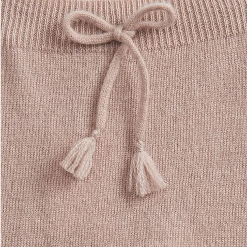 Cashmere Wrap Top and Footed Legging Set | Rose