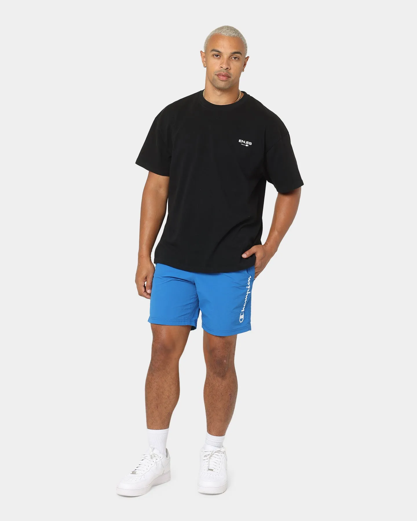 Champion LFS Nylon Shorts Living In Blue/White