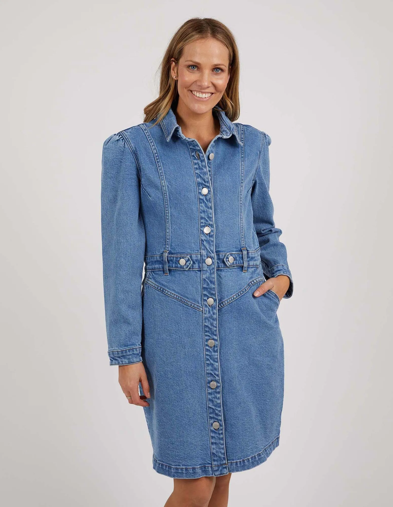 CHARLOTTE DENIM DRESS || LIGHT BLUE