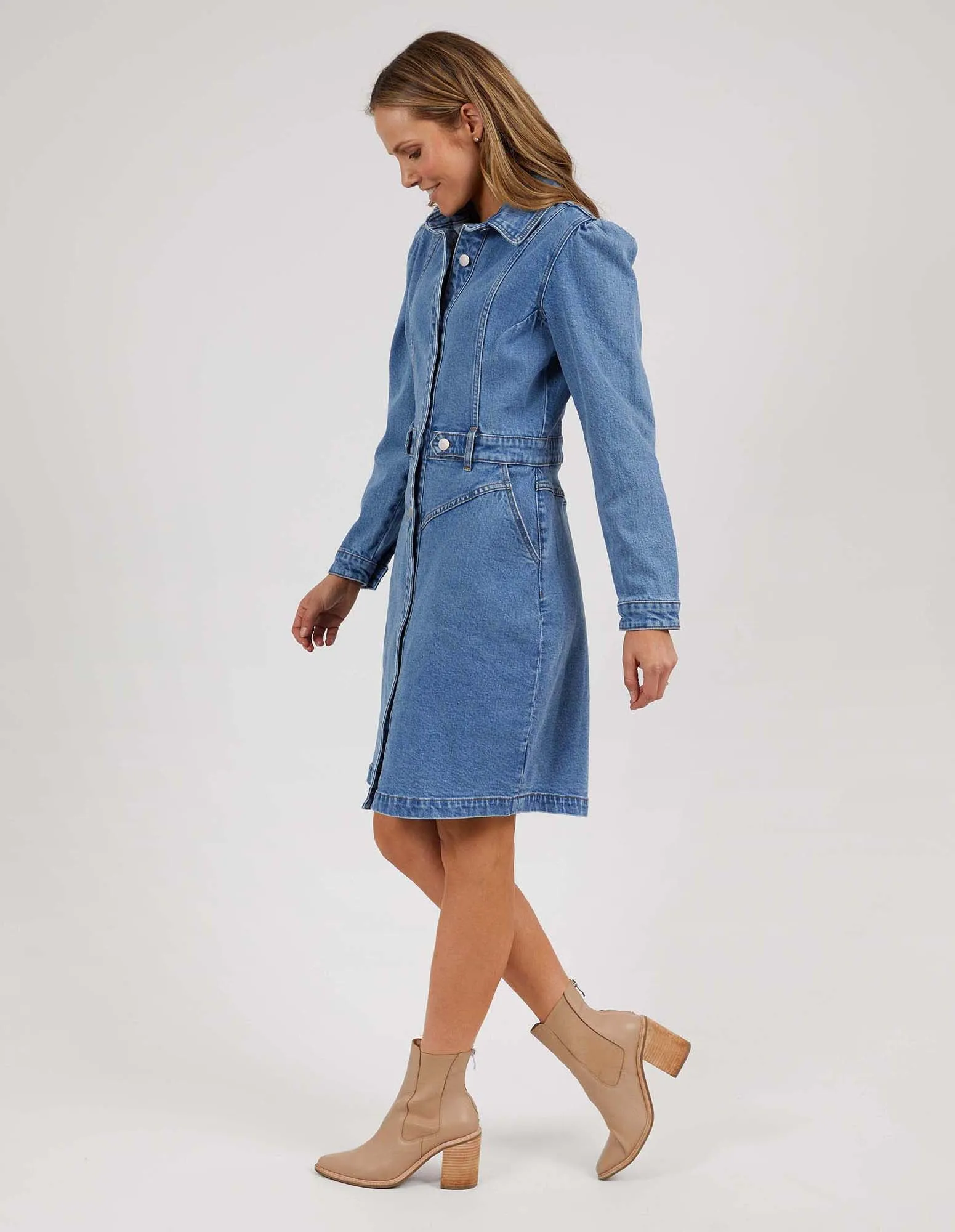 CHARLOTTE DENIM DRESS || LIGHT BLUE