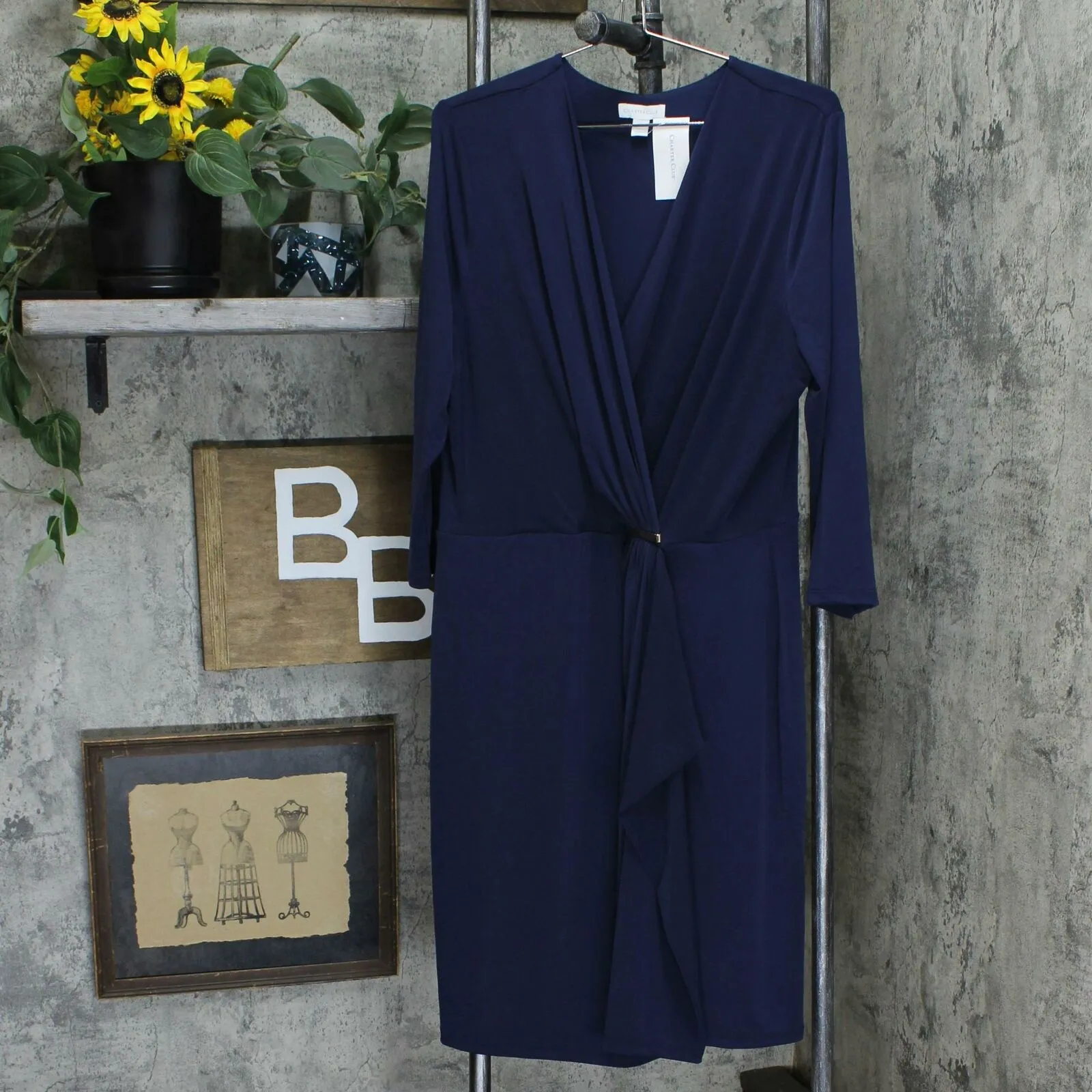 Charter Club Women's Hardware Faux Wrap Dress