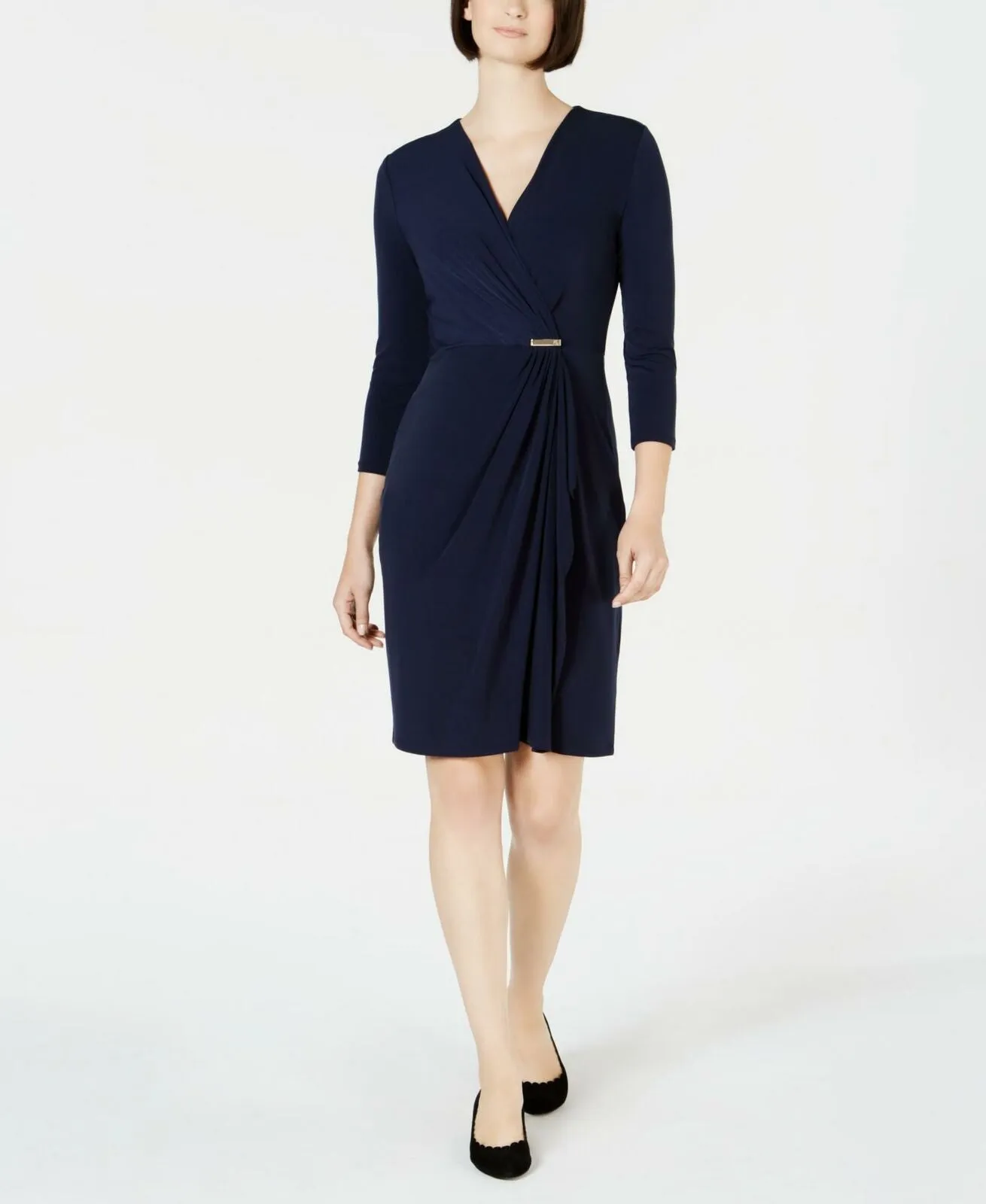 Charter Club Women's Hardware Faux Wrap Dress