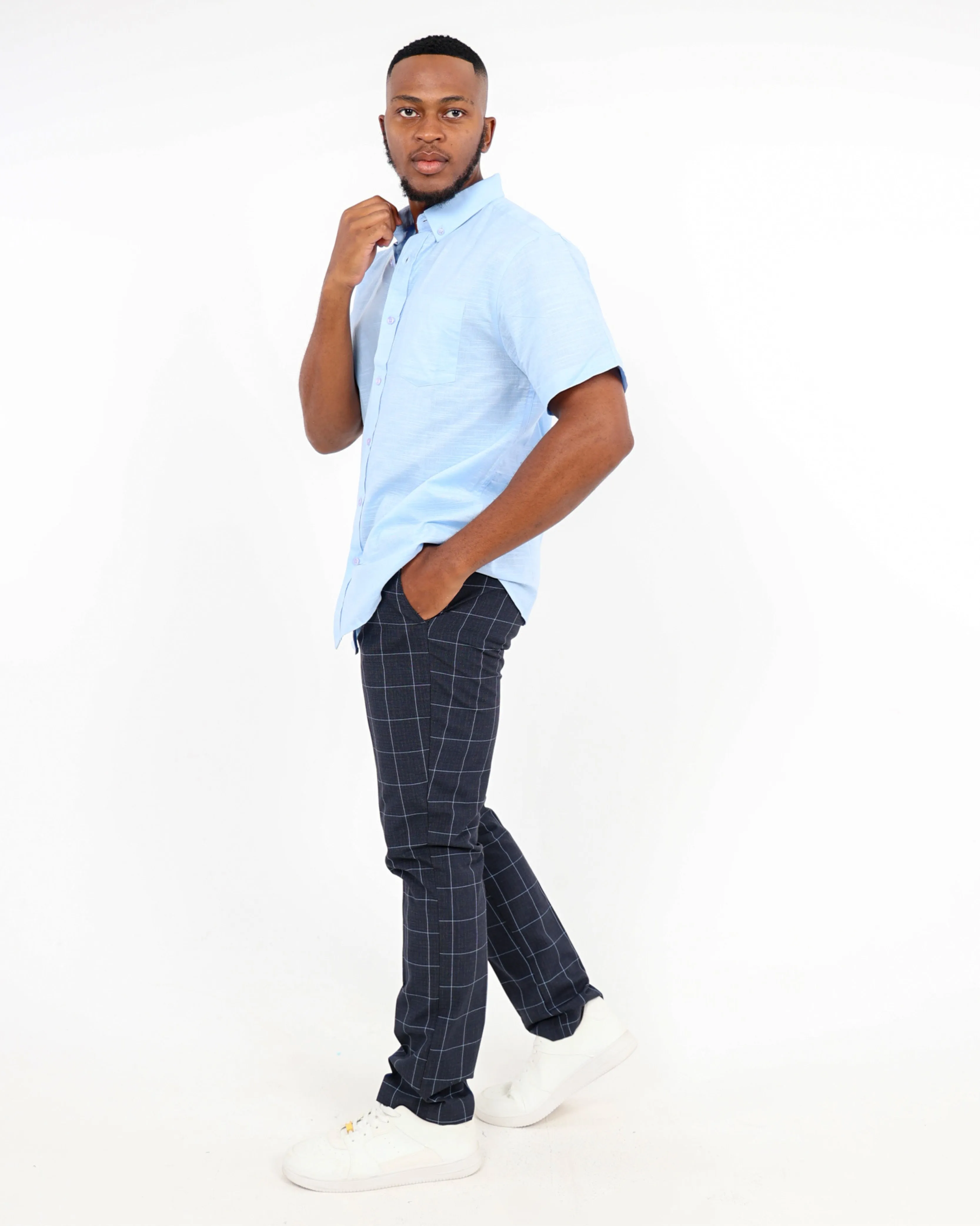 Check Slim Fit Formal Pants