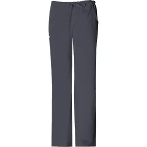 Cherokee Luxe 1066 Scrubs Pants Womens Low Rise Straight Leg Drawstring Pewter