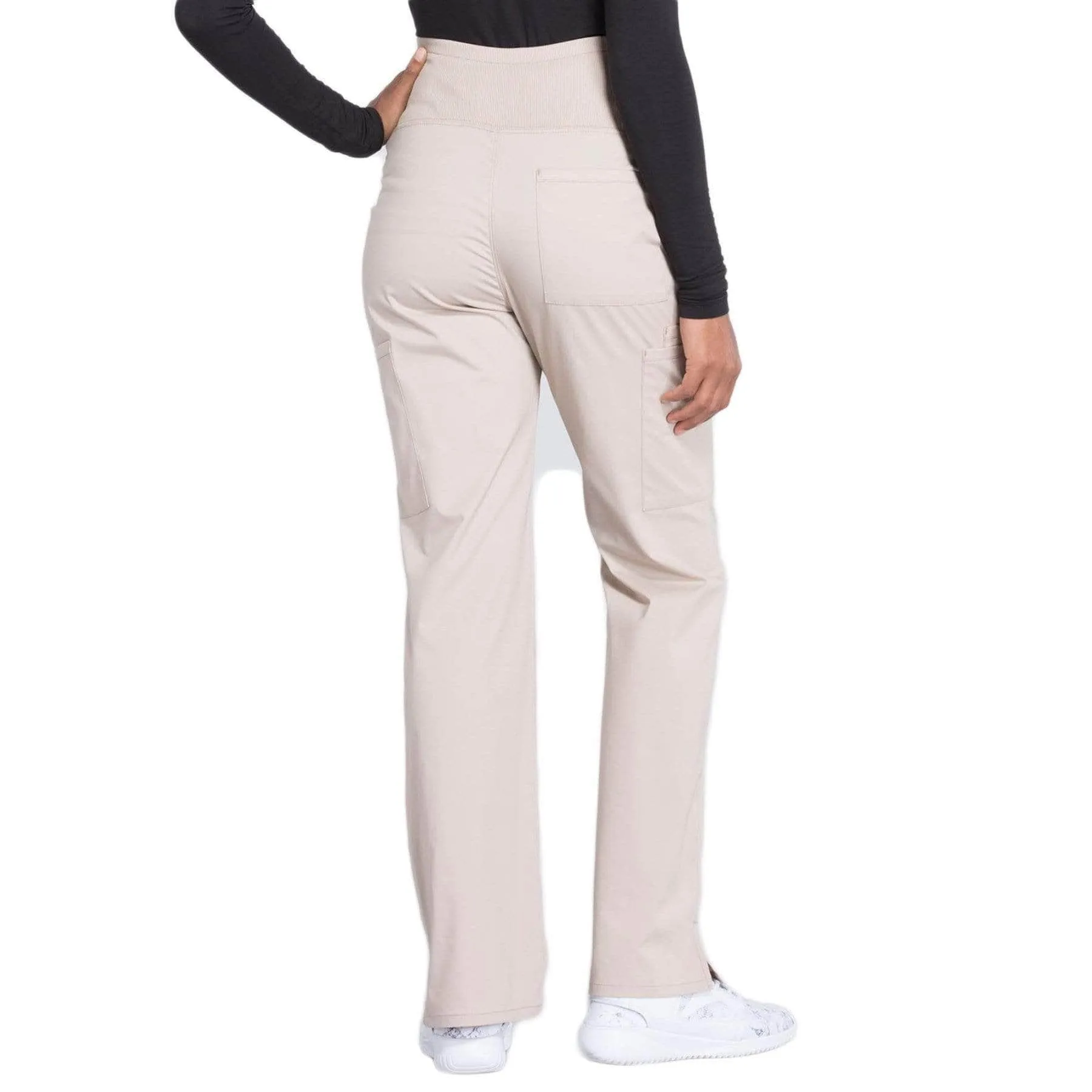 Cherokee Workwear Professionals WW220 Scrubs Pants Maternity Straight Leg Khaki