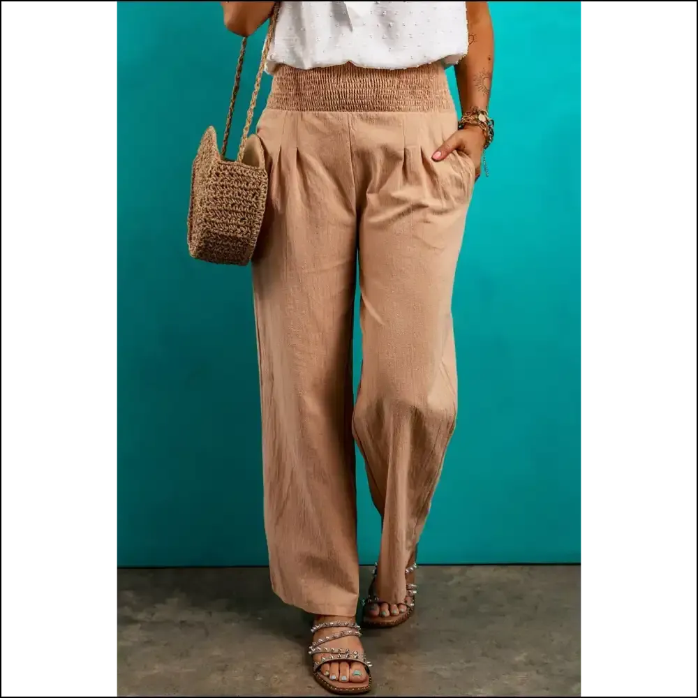 Clay Smocked Pants: Comfy  & Stylish (needful Things) 🍑