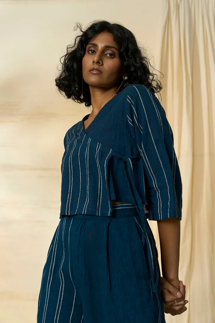 Cobalt Kala Cotton Angarakha Top