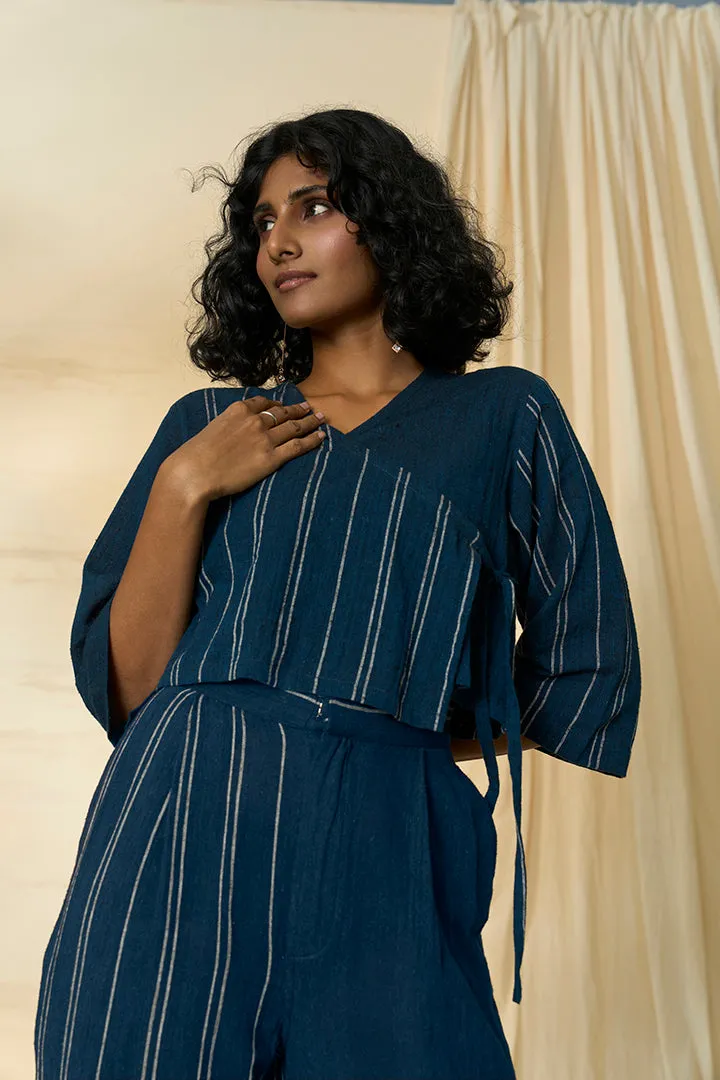 Cobalt Kala Cotton Angarakha Top