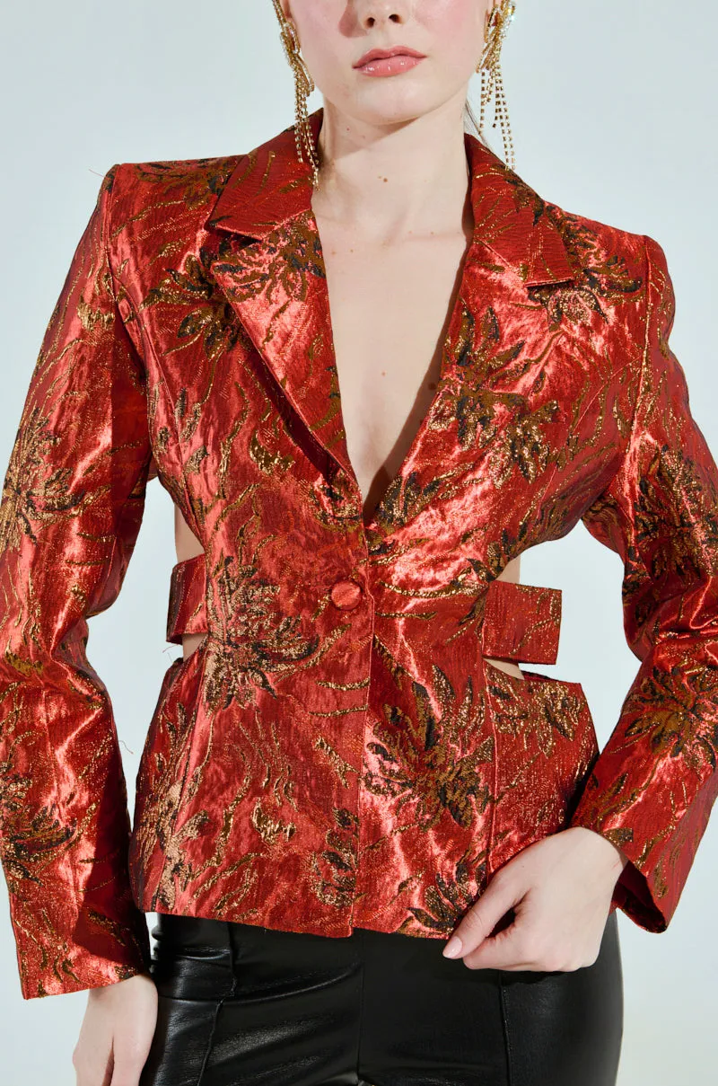 COCKTAIL HOUR CUT-OUT BLAZER