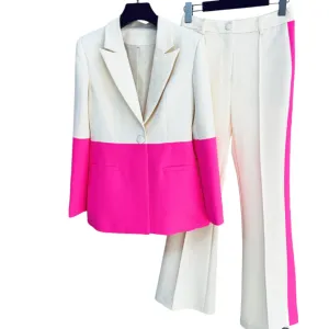 Color Block Pantsuit Set