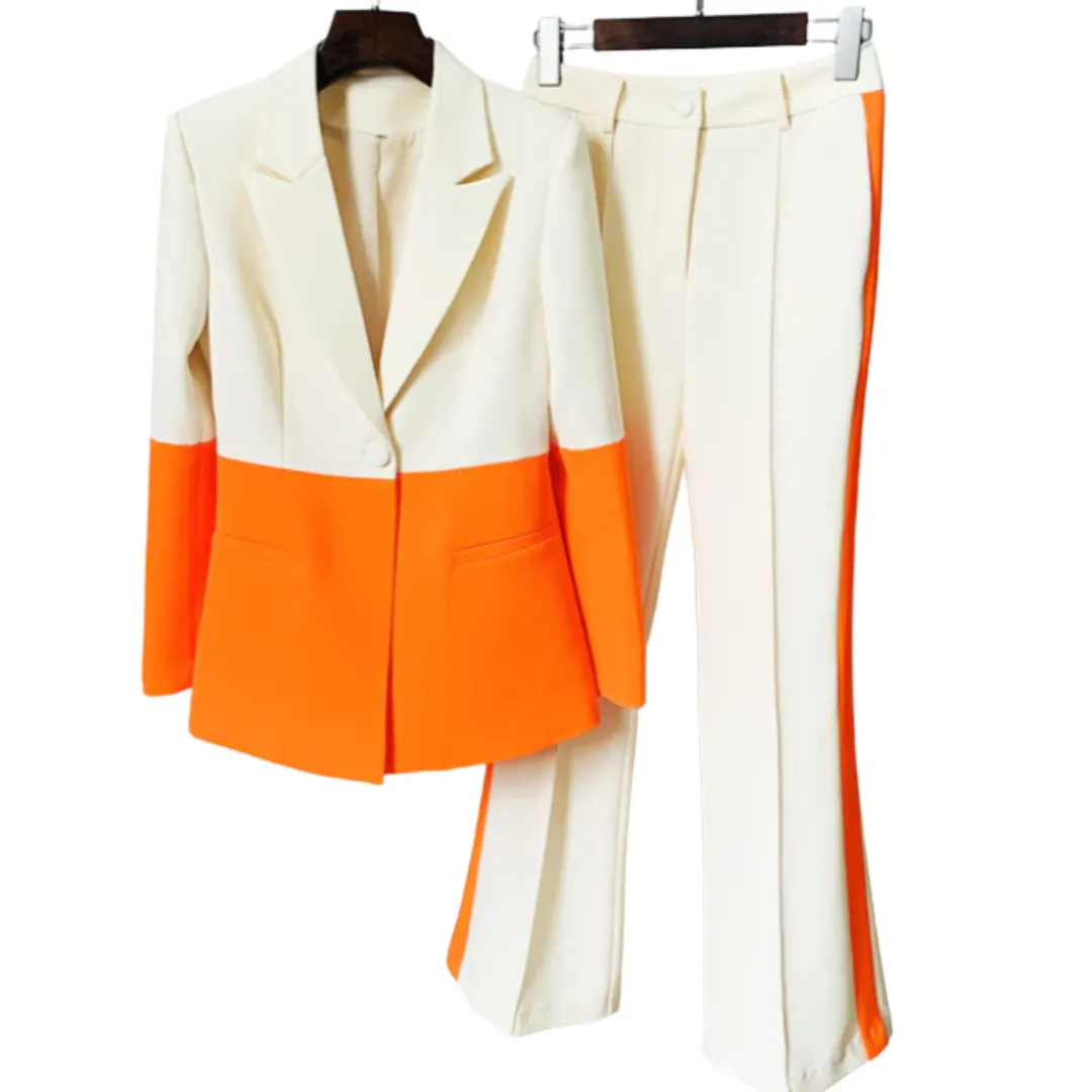 Color Block Pantsuit Set