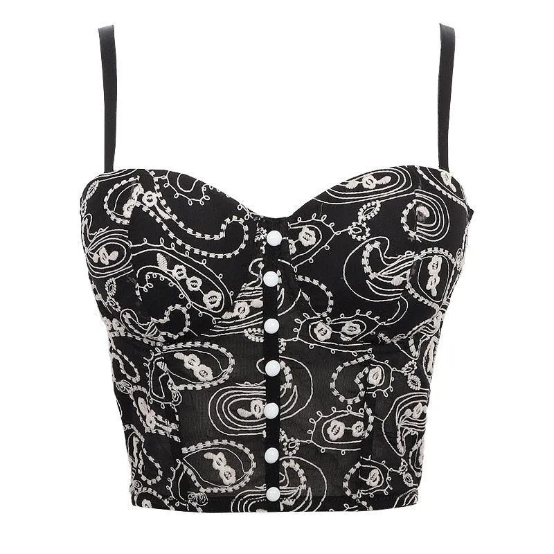 Corset Basics Tank Top Push Up Corset Crop Top 