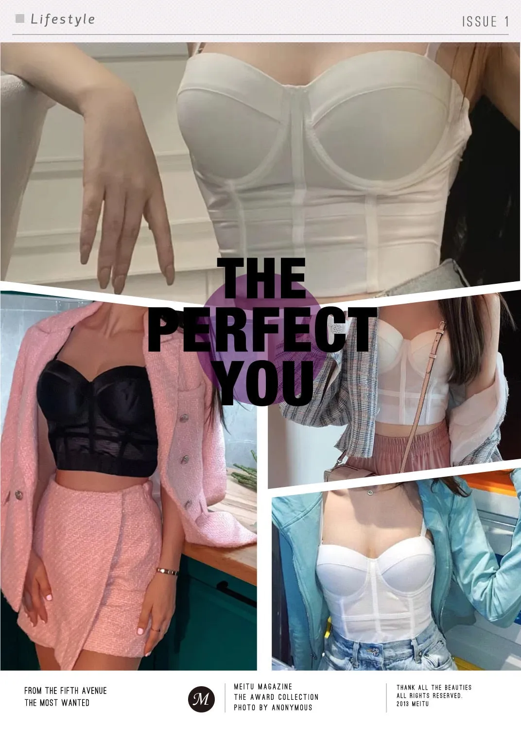 Corset Basics Tank Top Push Up Corset Crop Top 