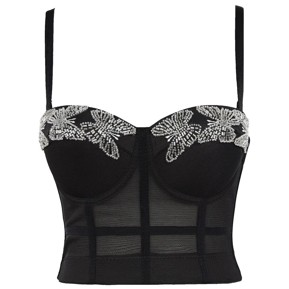 Corset Basics Tank Top Push Up Corset Crop Top 