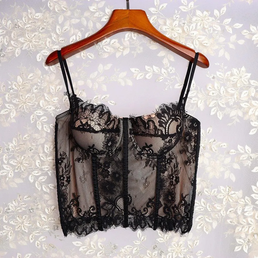 Corset Basics Tank Top Push Up Corset Crop Top 