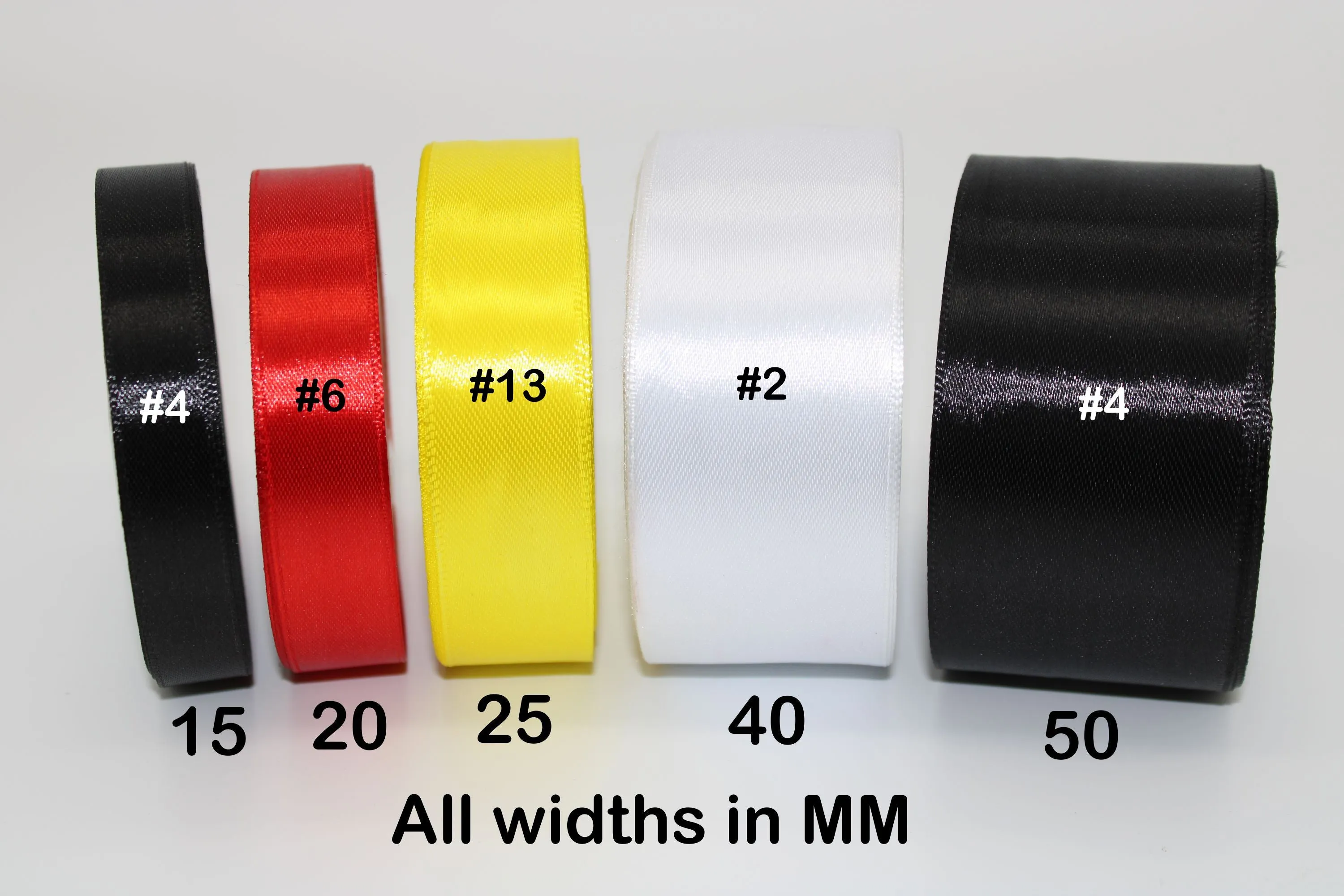 Cream, single face Ribbon available in 15, 20, 25, 40, and 50 mm for Ribbon Skirts, Shirts, Crafts, Weddings and gifts