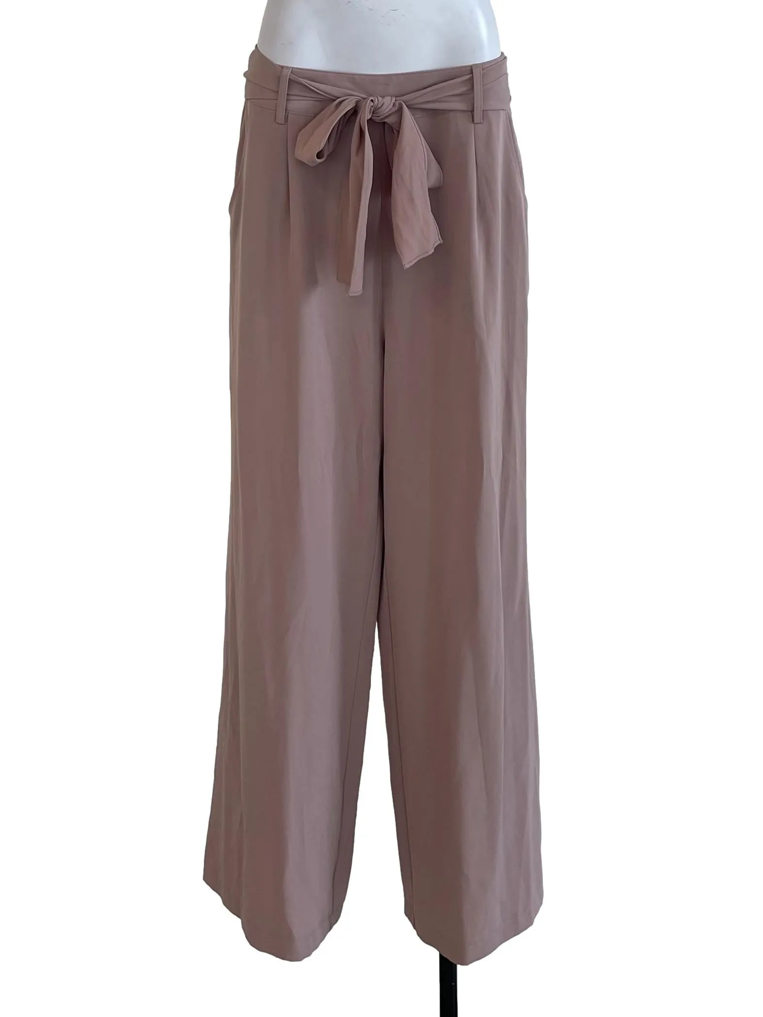 Crepe Pink Straight Pants