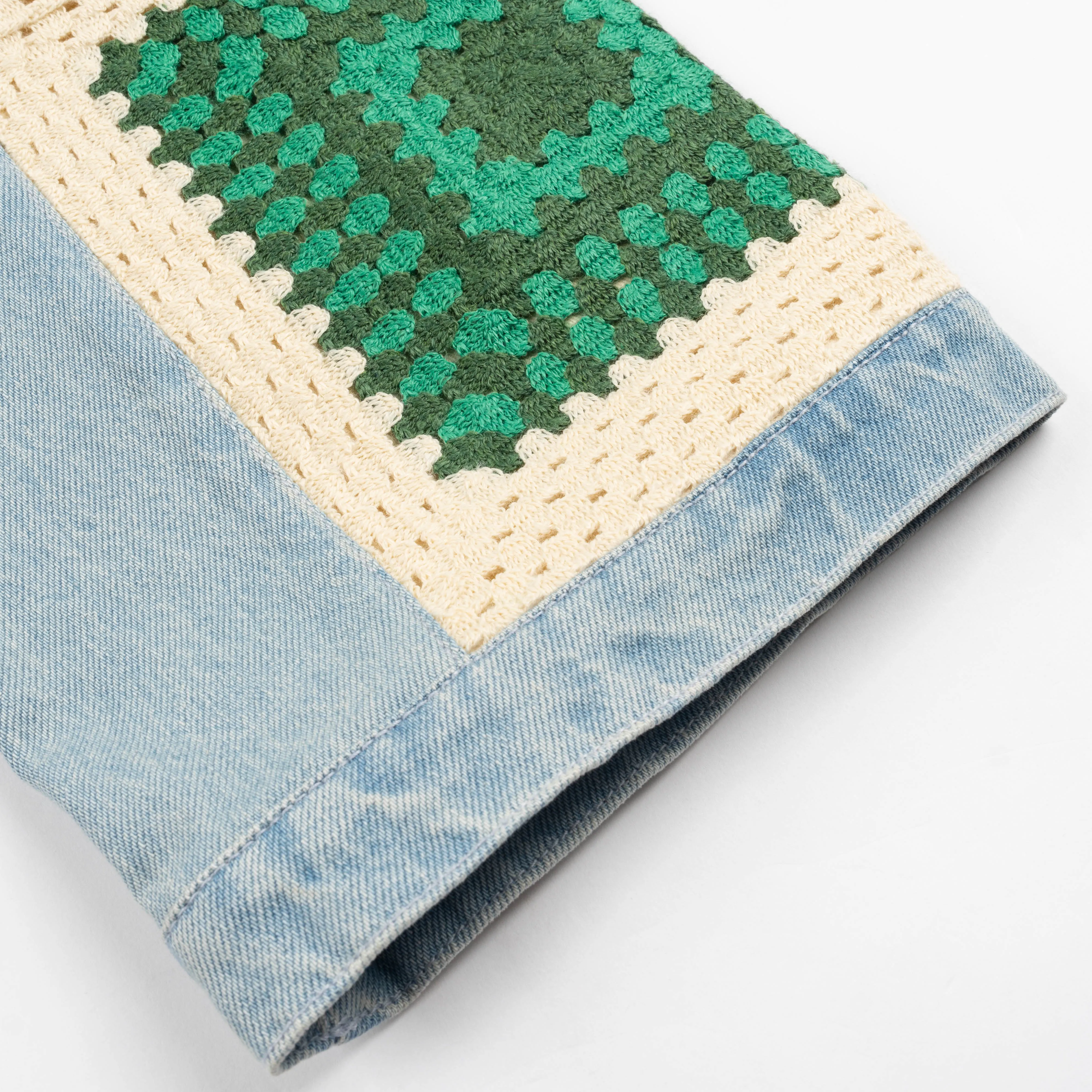 Crochetknit x Denim Pants Beige WDS-O-FAL-24-Q1-PT-05