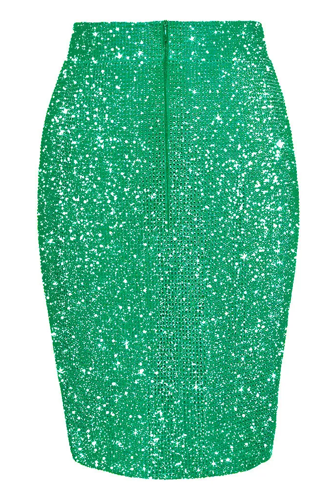 Crystal midi skirt