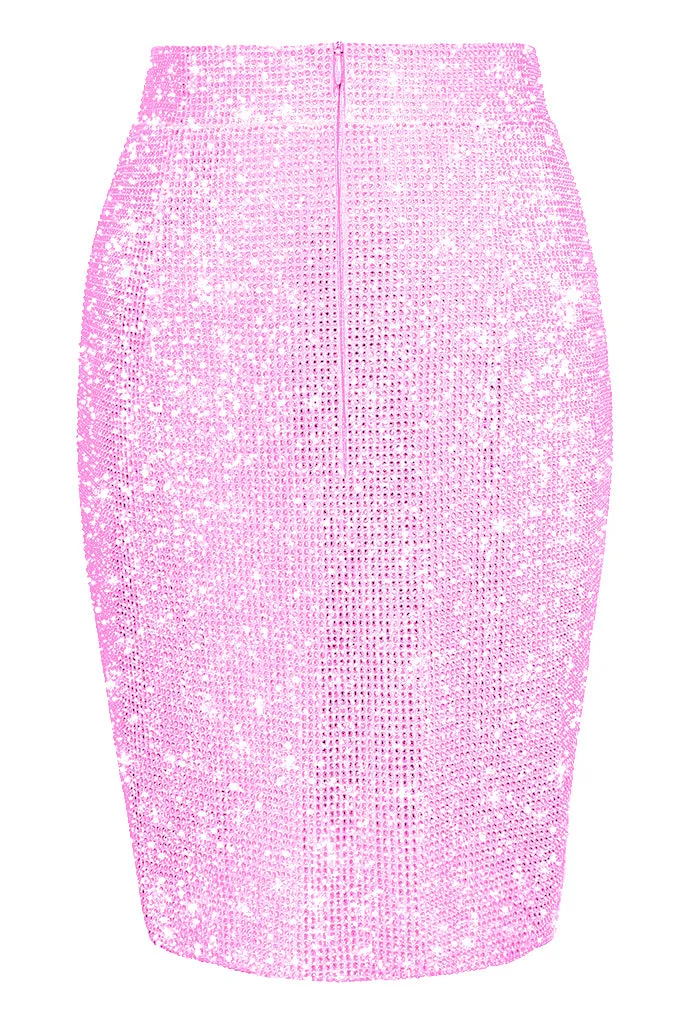Crystal midi skirt