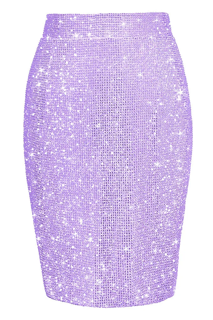 Crystal midi skirt