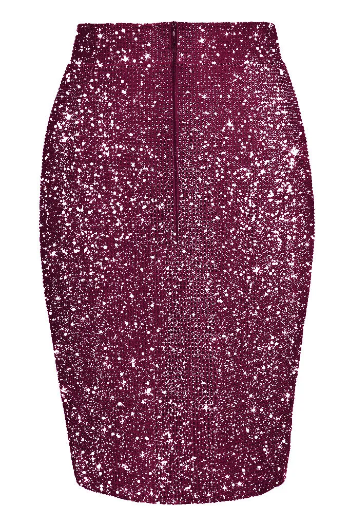 Crystal midi skirt