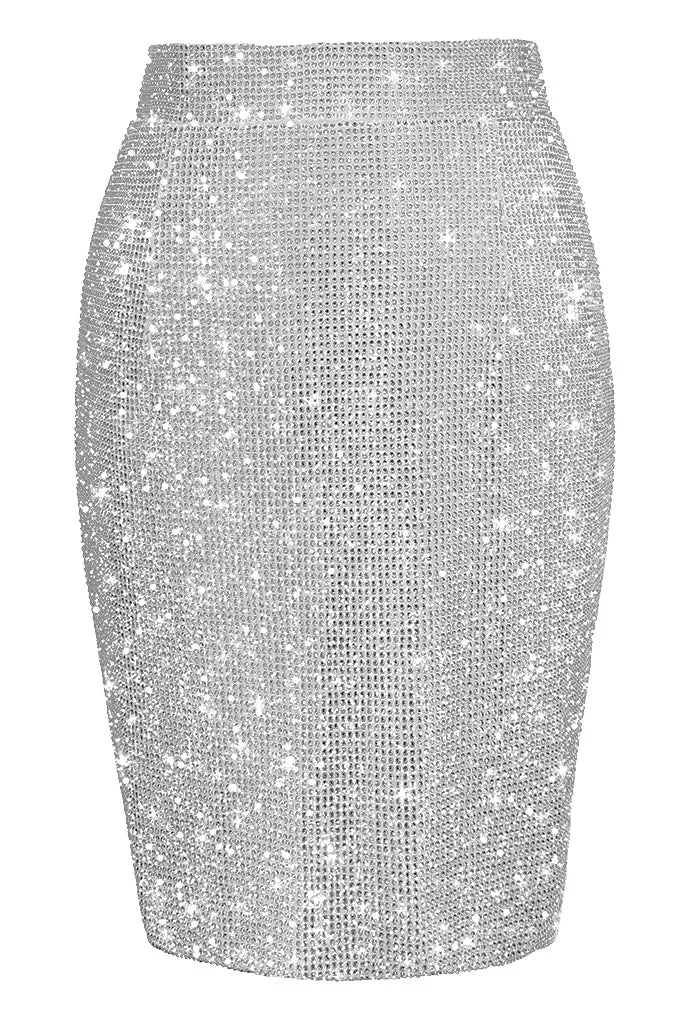 Crystal midi skirt