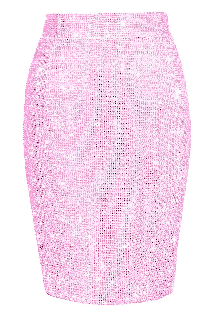 Crystal midi skirt