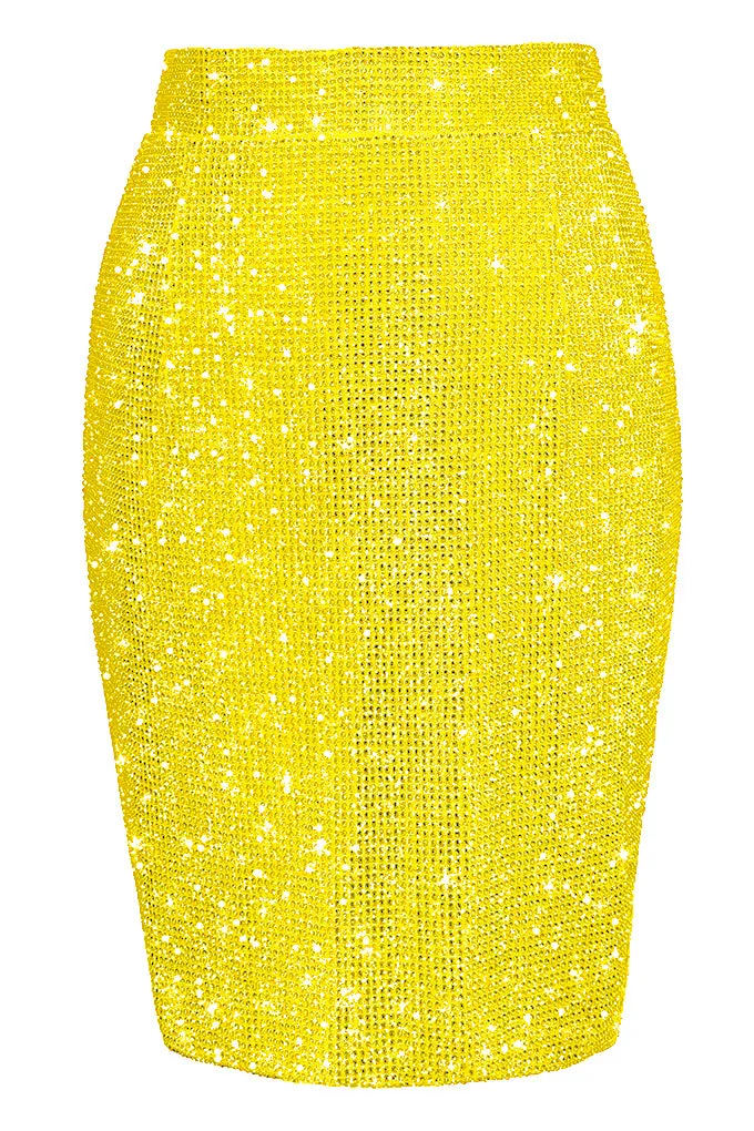 Crystal midi skirt
