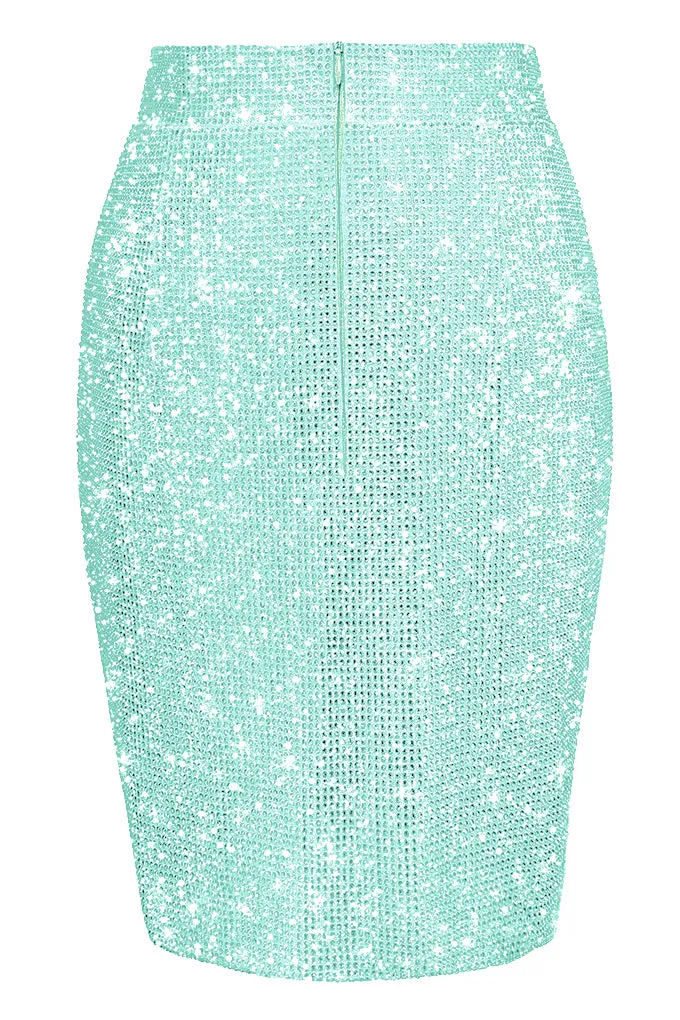 Crystal midi skirt