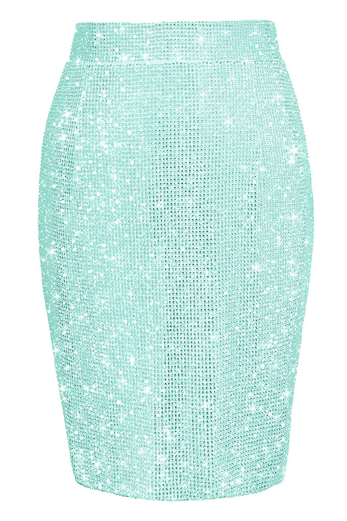 Crystal midi skirt