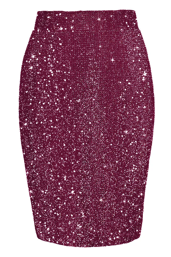 Crystal midi skirt