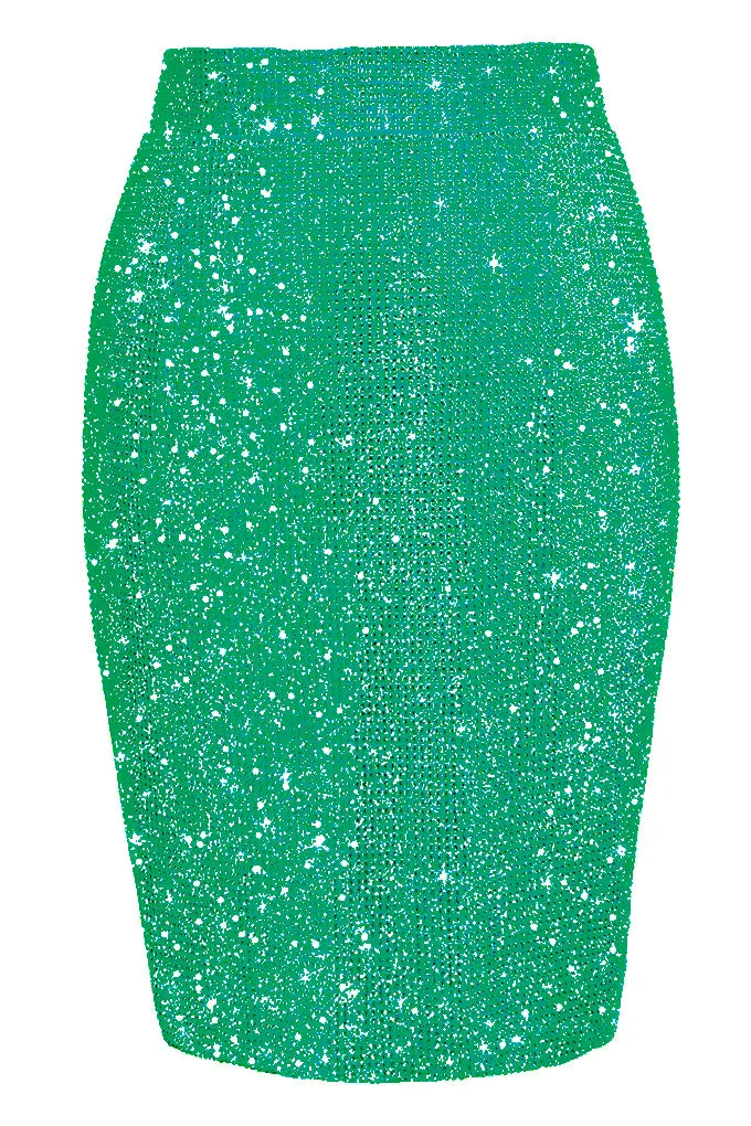 Crystal midi skirt
