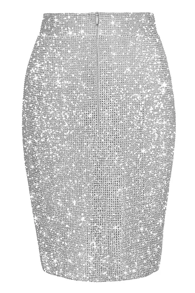 Crystal midi skirt