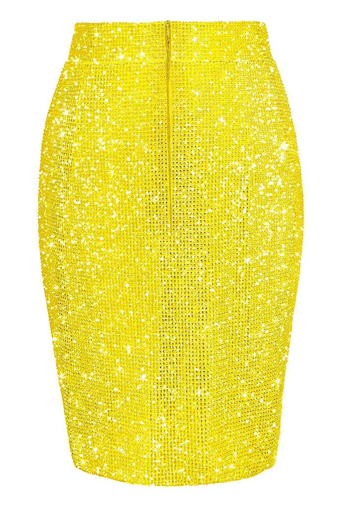 Crystal midi skirt