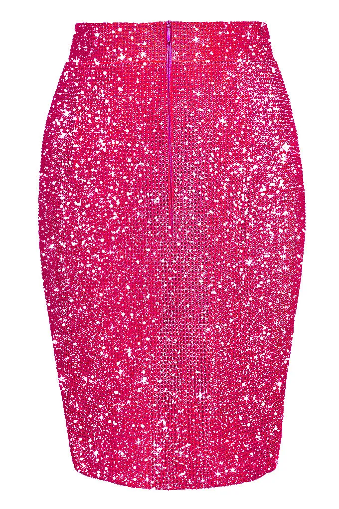 Crystal midi skirt