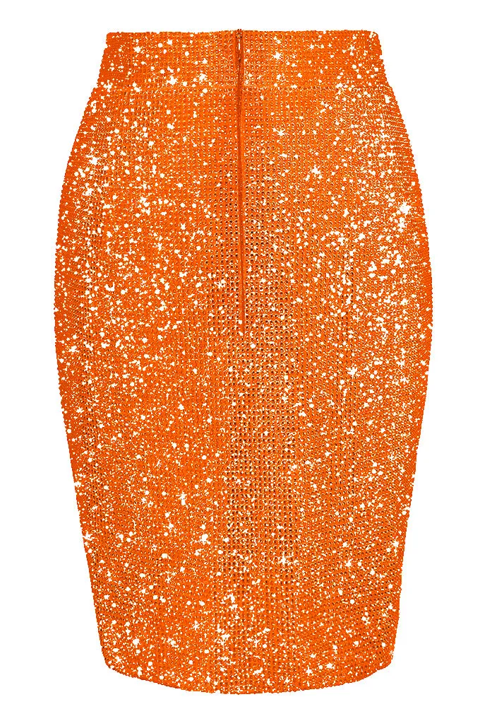 Crystal midi skirt