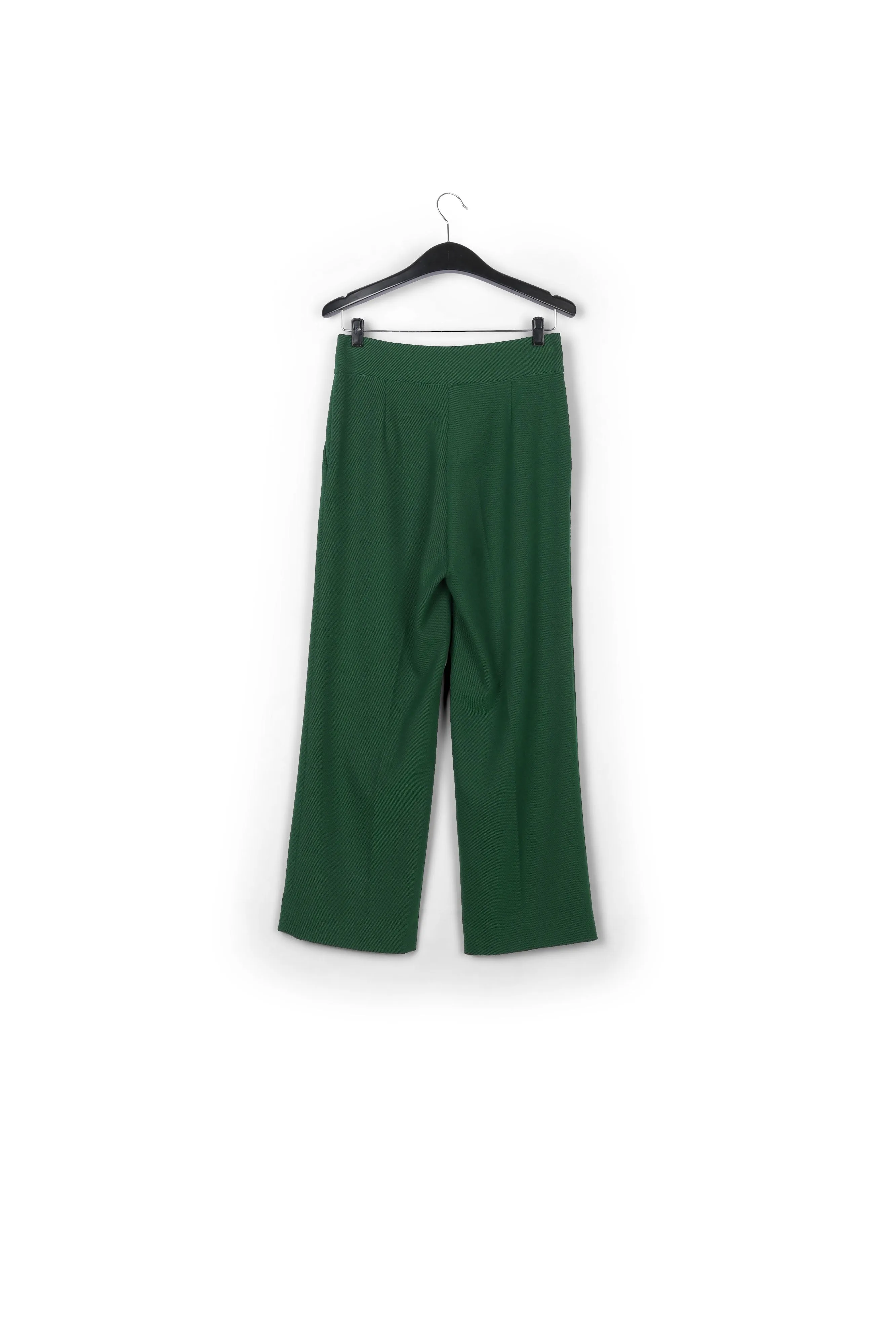 Dark green straight-leg pants