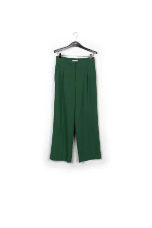 Dark green straight-leg pants