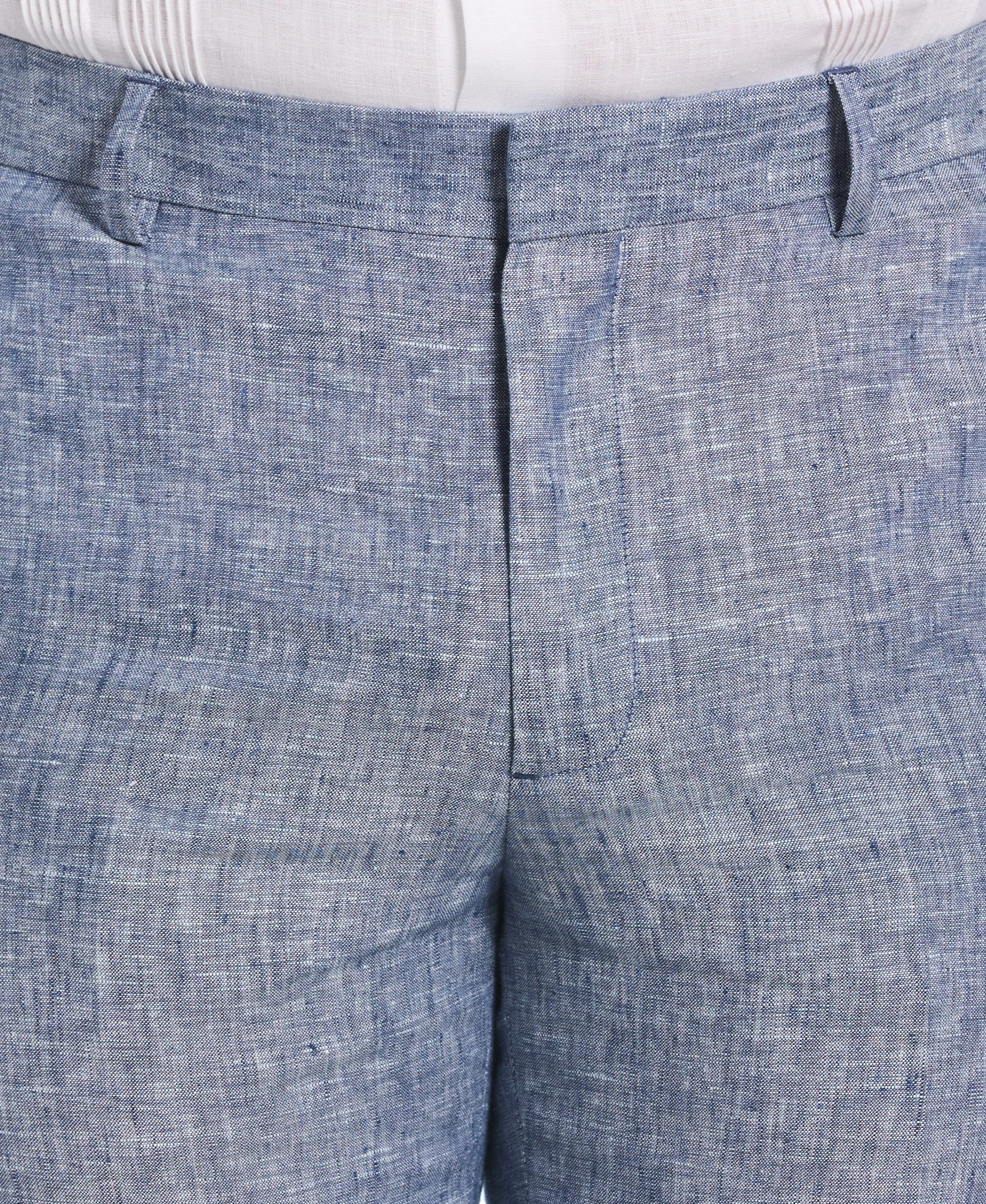 Delave Linen Flat Front Pant