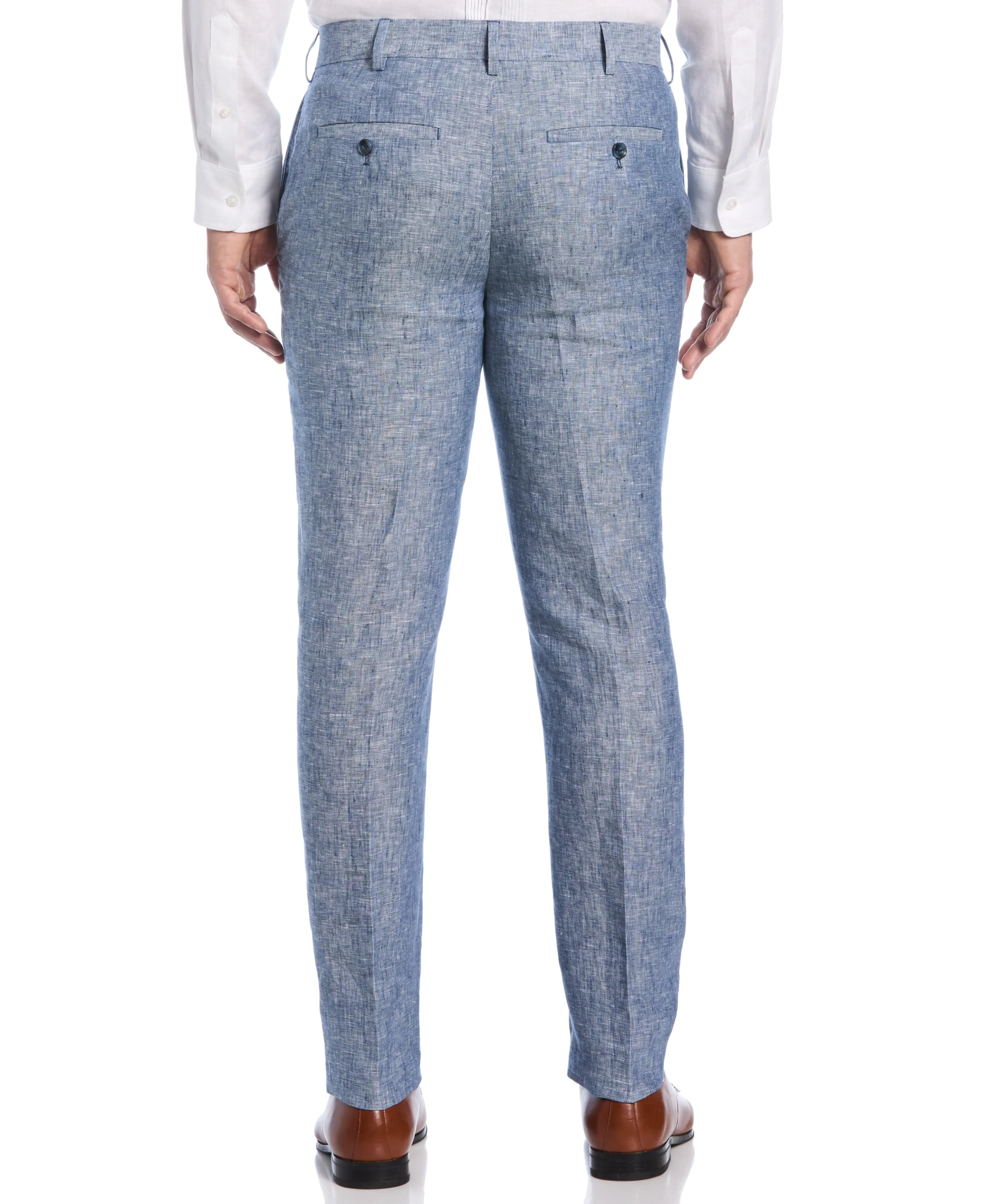 Delave Linen Flat Front Pant
