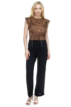 Double O-ring Zipper Up Pants