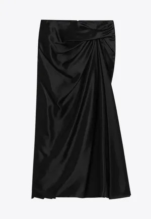 Draped Midi Skirt